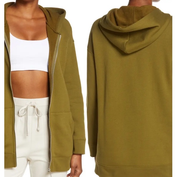 Madewell Tops - NWT Madewell MWL Betterterry Full Zip Long Hoodie Olive S
